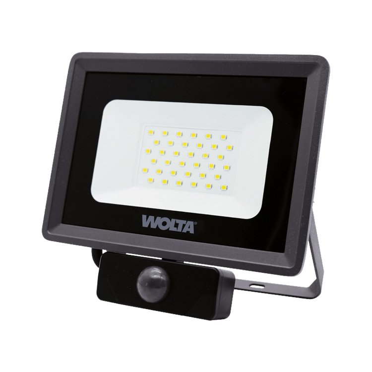 Светодиодный прожектор WOLTA WFL-30W/06s 30Вт 5700K IP65 с Датчиком